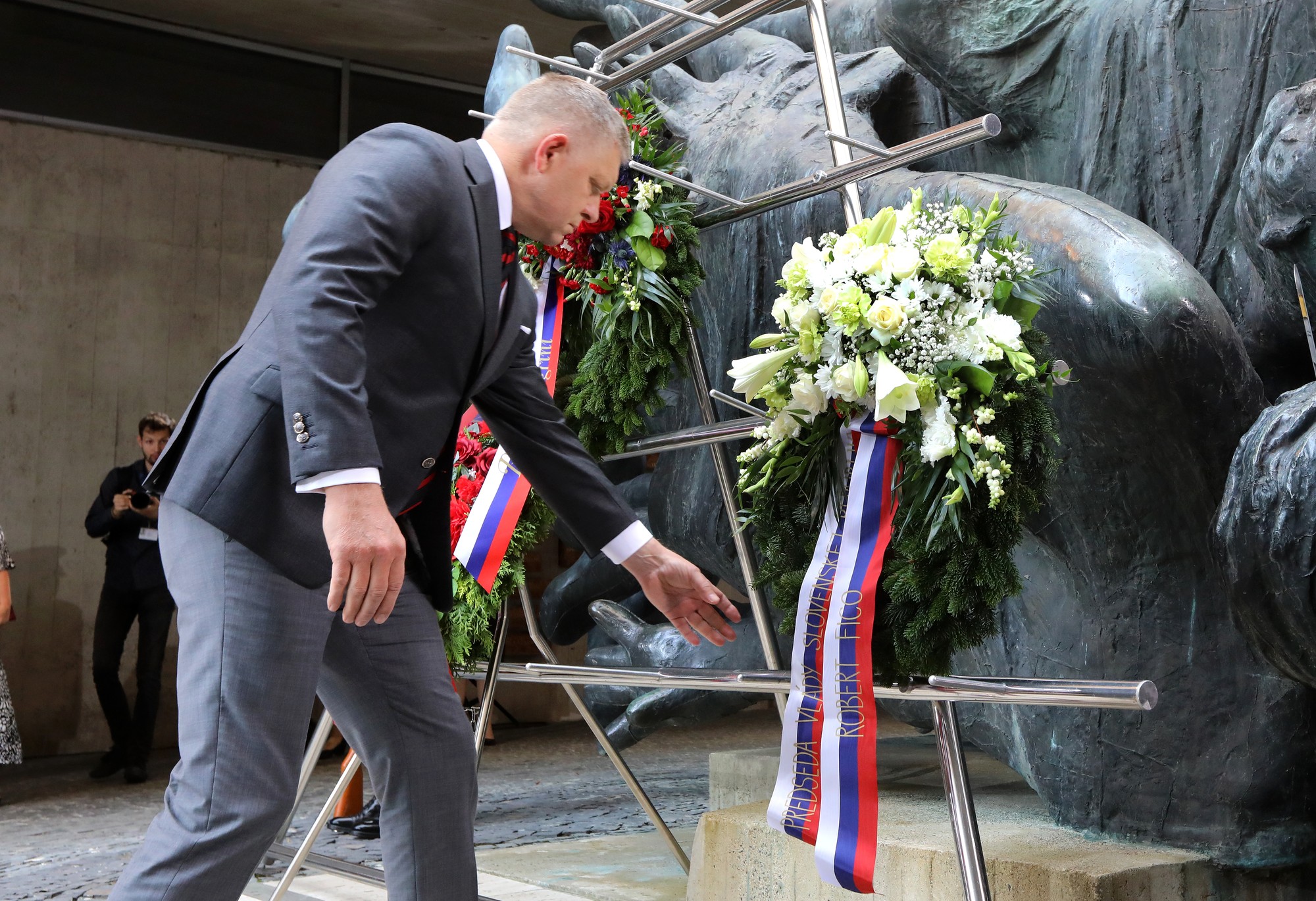 Predseda vlády SR Robert Fico na oslavách 81. výročia Slovenského národného povstania.