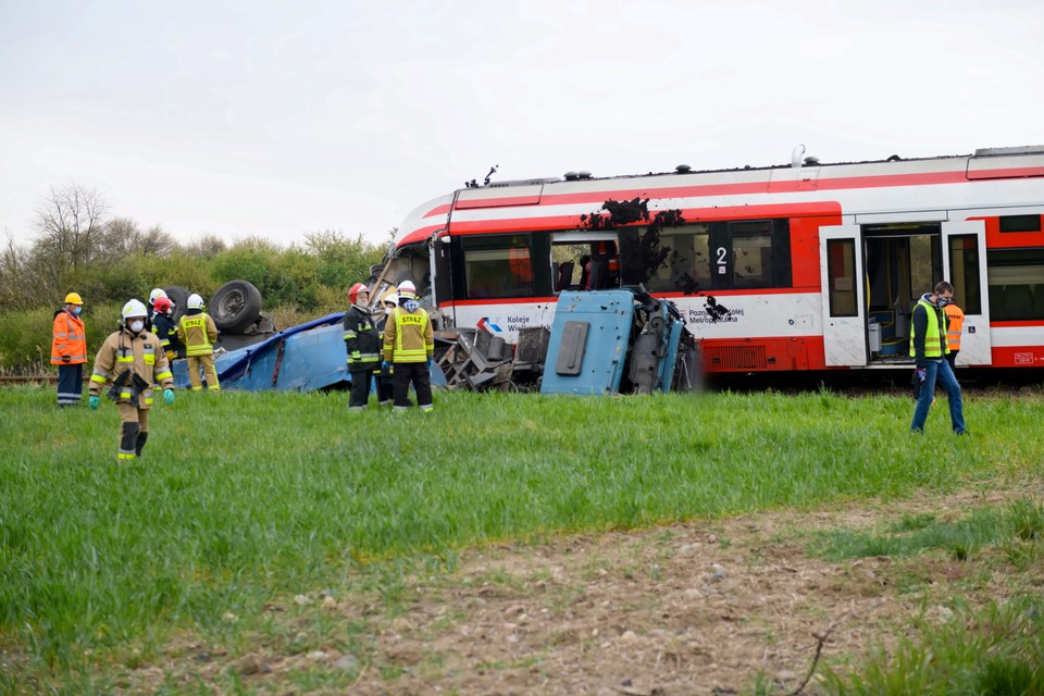 Wypadek na przejeździe kolejowym