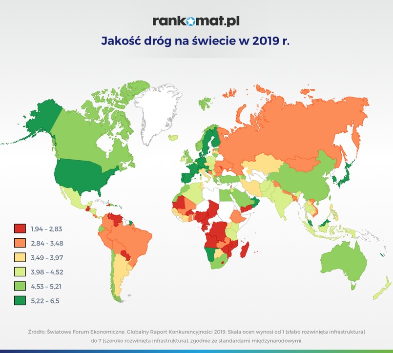 Ranking jakości dróg. Polska w ogonie Europy