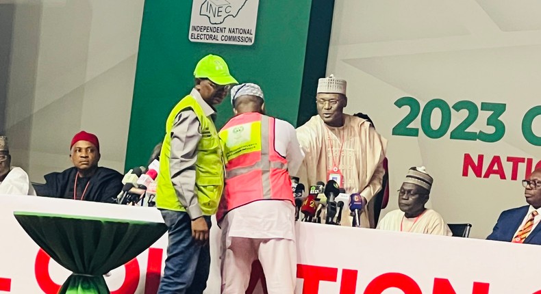 Religious, traditional leaders urge calm as INEC collates election results. [Twitter:INEC]