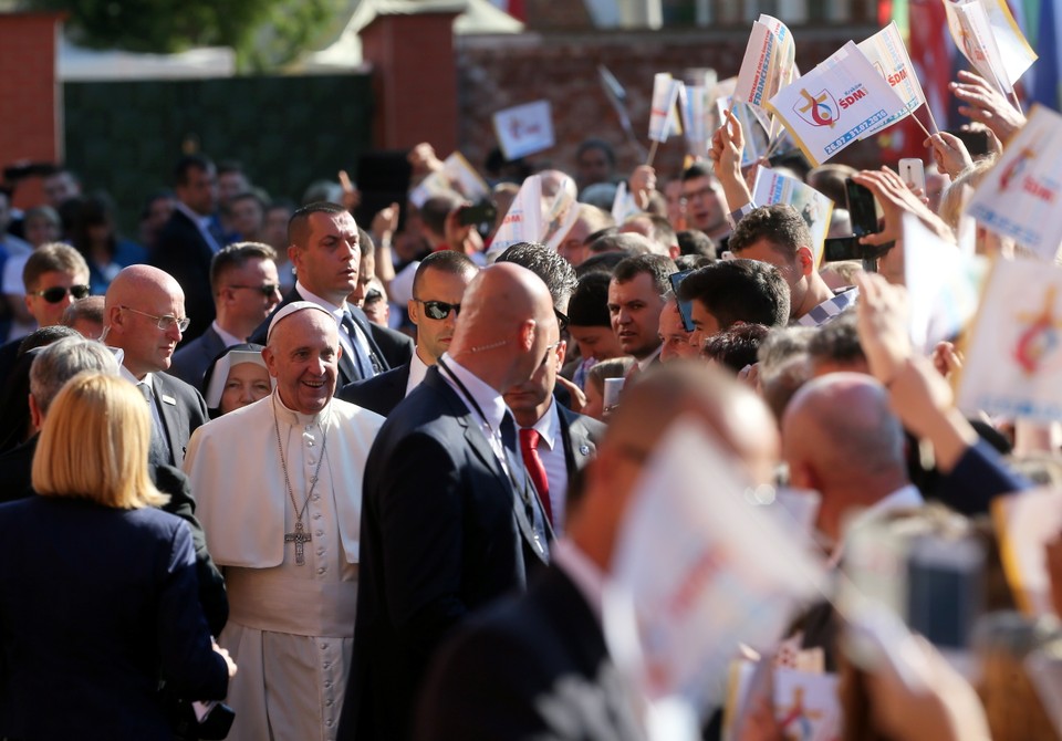 Papież Franciszek w Łagiewnikach