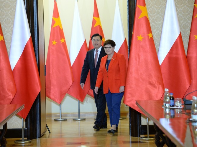 Beata Szydło i Zhang Dejiang