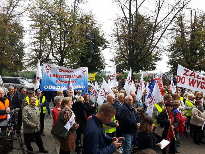 Protest nauczycieli w Szczecinie