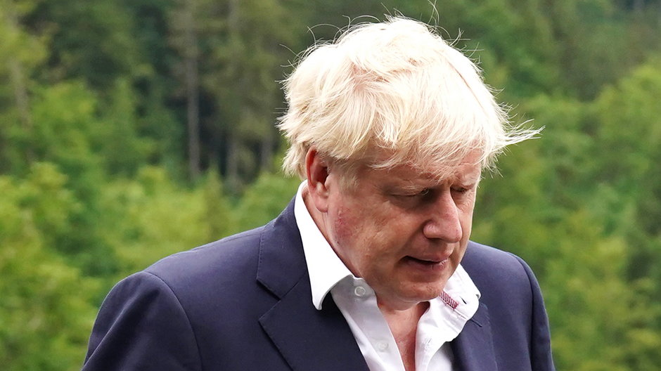 Boris Johnson podczas szczytu G7