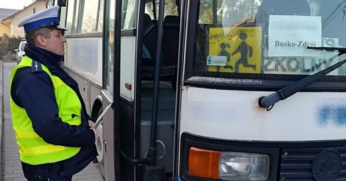 Busko-Zdrój: kierowca szkolnego autobusu na \