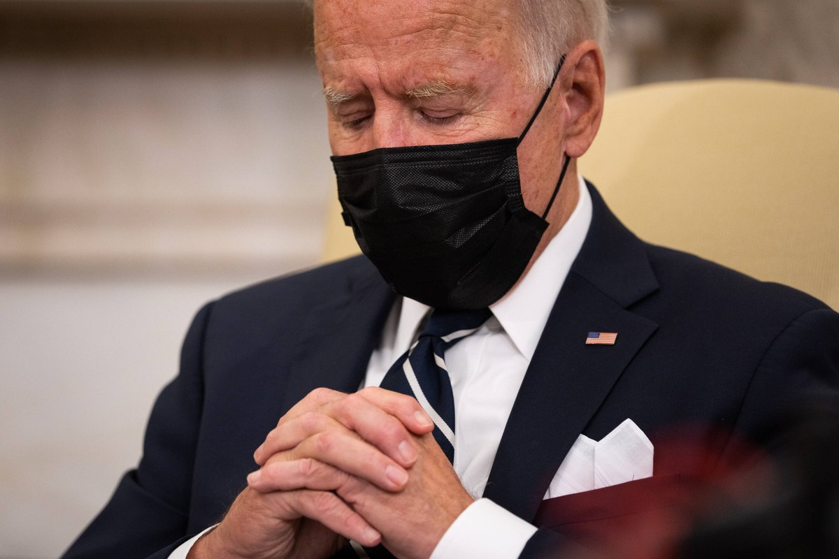 Joe Biden na spotkaniu z premierem Izraela Naftalim Bennettem. Dostawca: PAP/EPA