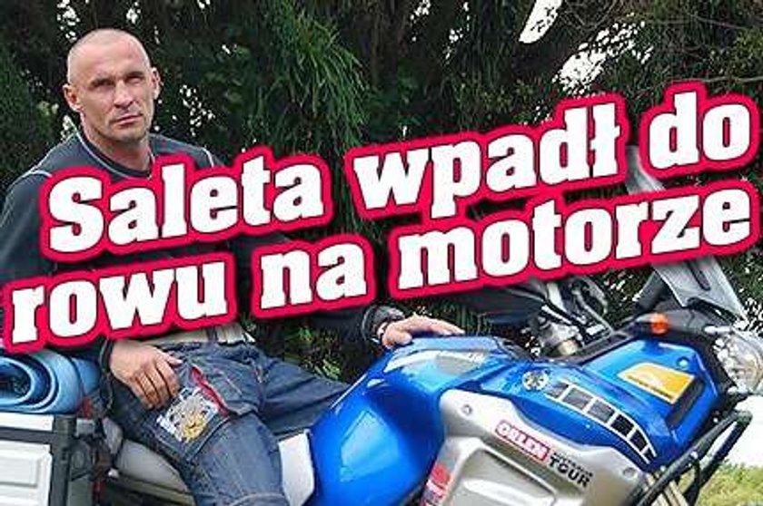 Saleta wpadł do rowu na motorze