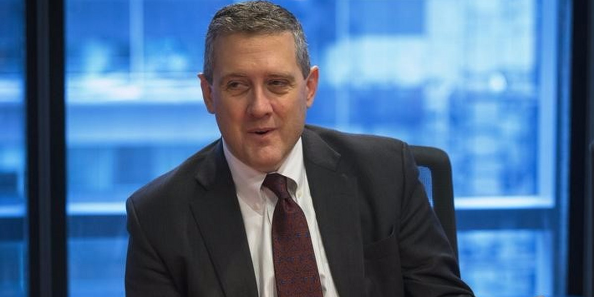 James Bullard, the St. Louis Fed president, talking about the US economy during an interview in New York.