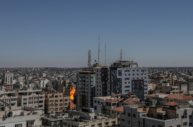 Atak na wieżowiec w Strefie Gazy