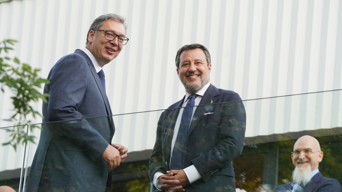 Aleksandar Vučić i Mateo Salvini