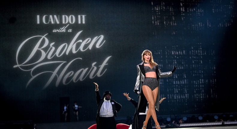 Taylor Swift performs during The Eras Tour in Dublin.Charles McQuillan/TAS24/Getty Images for TAS Rights Management