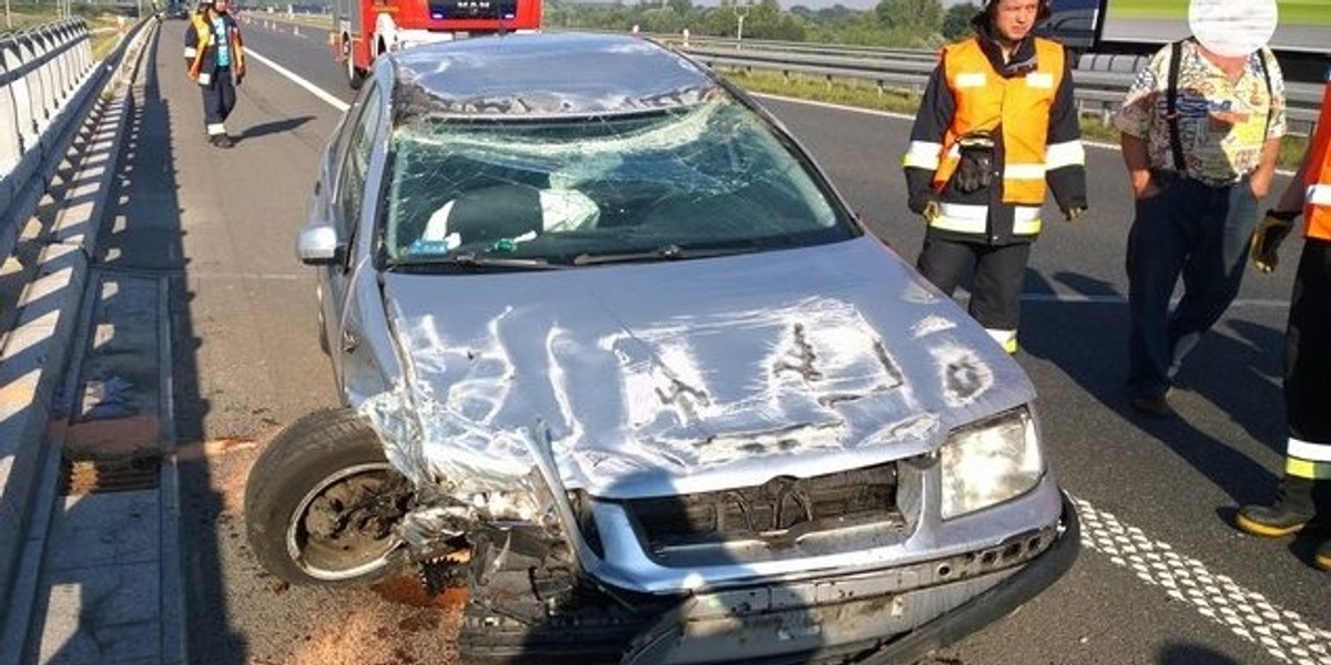 Wypadek na autostradzie A4 Wokowice