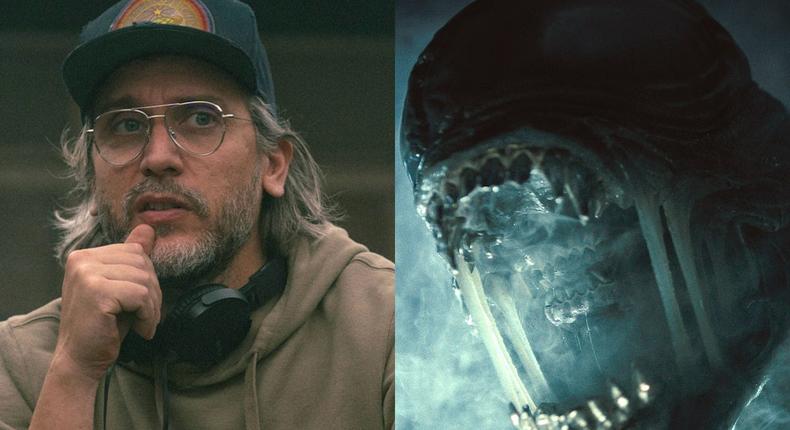 Fede lvarez on the Alien: Romulus set, and the Xenomorph in the film.Murray Close/20th Century Studios