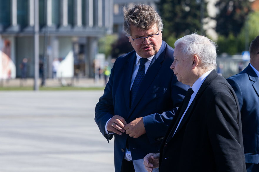 Jarosław Kaczyński i Maciej Wąsik