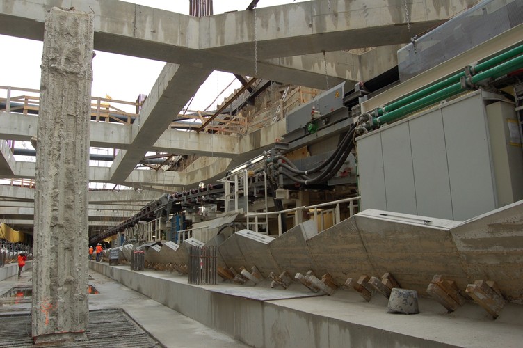 Budowa II linii metra w Warszawie. Stacja Rondo ONZ (2). 26.10.2012 Fot. Materiały prasowe