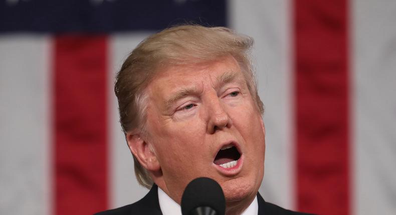 President Donald J. Trump delivers his first address to a joint session of Congress.