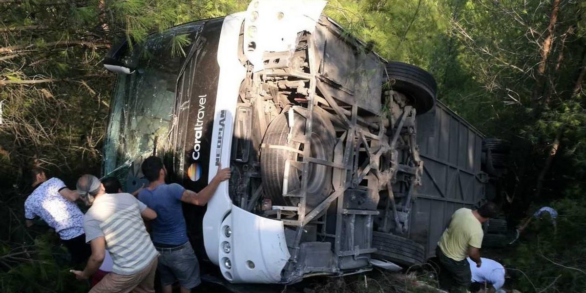 Wypadek autokaru z polskimi turystami w Turcji