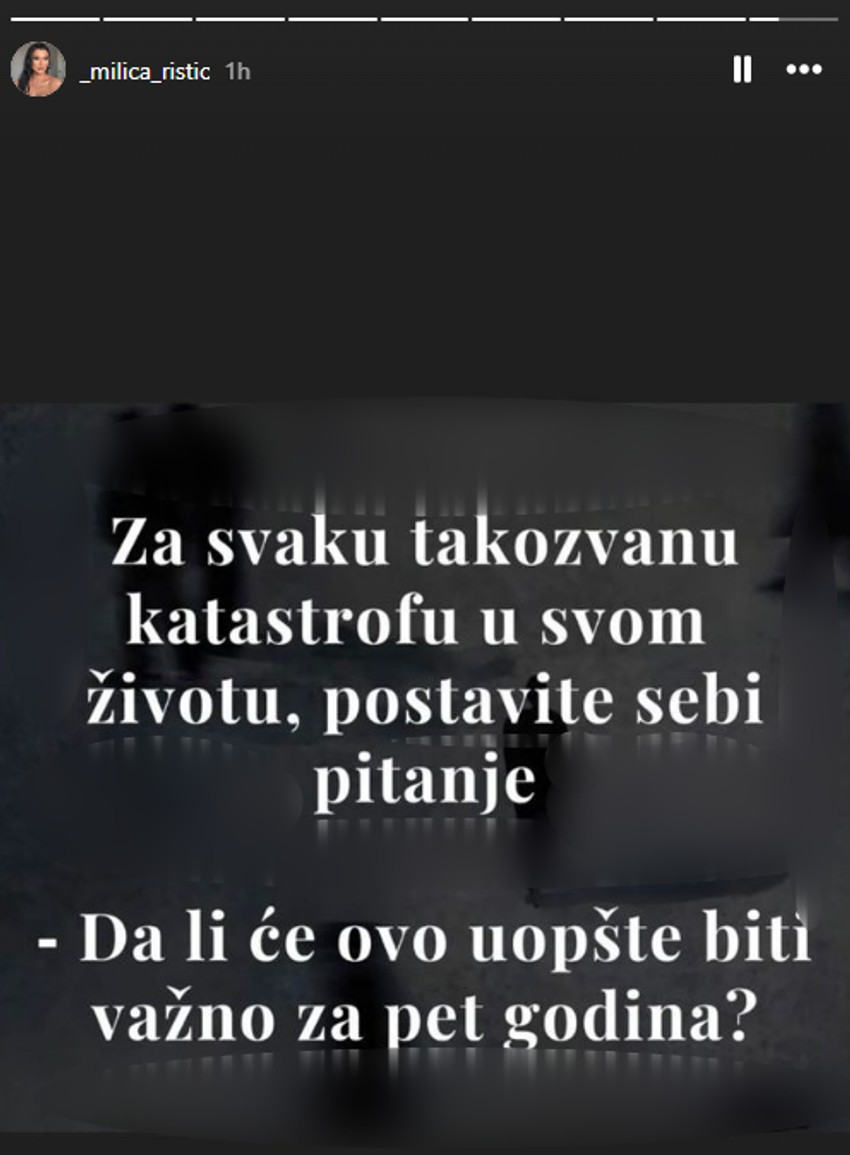 Milica Ristić objava