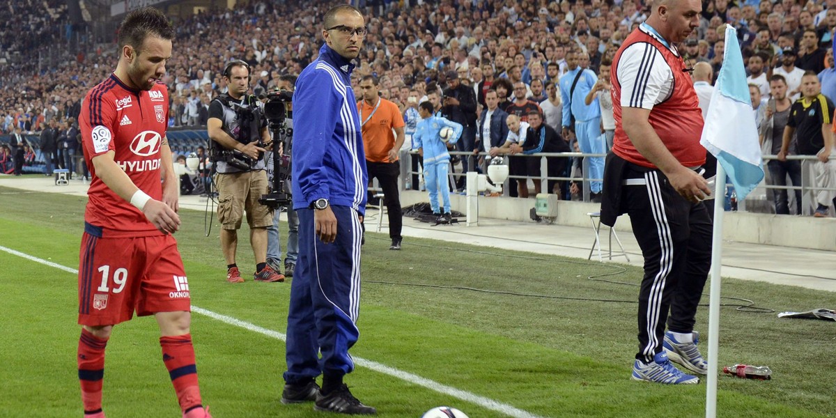 Olympique Marseille Olympique Lyon rozróby na stadionie