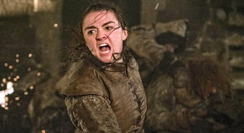 Arya Stark Game of Thrones Battle of Winterfell fighting HBO Helen Sloan The Long Night