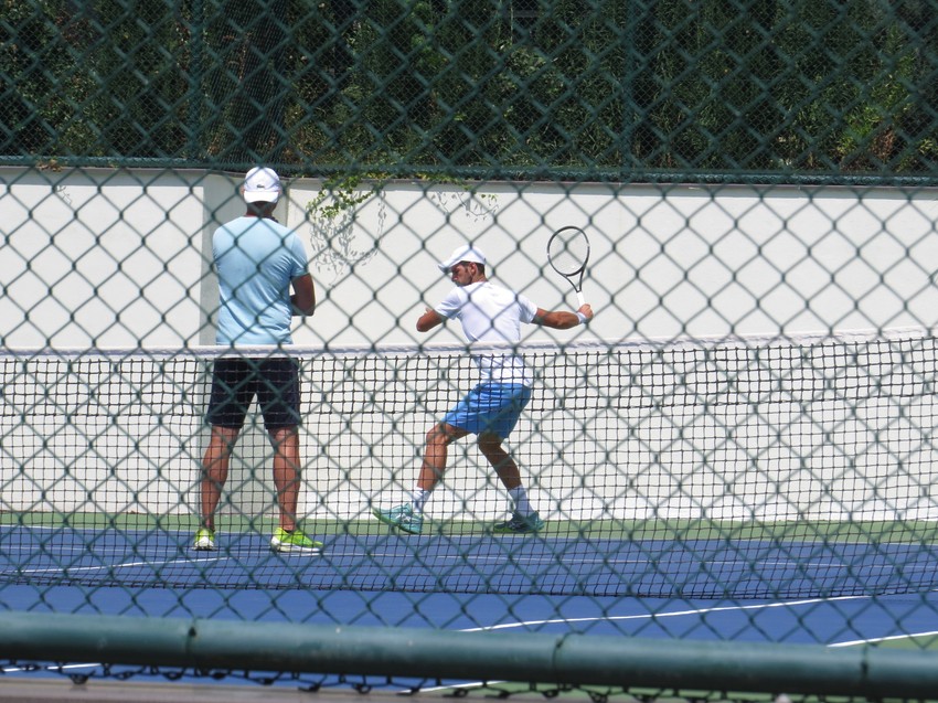 Novak Đoković na treningu 