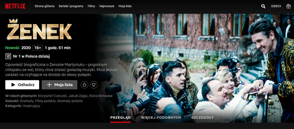 "Zenek" w TOP10 na Netfliksie