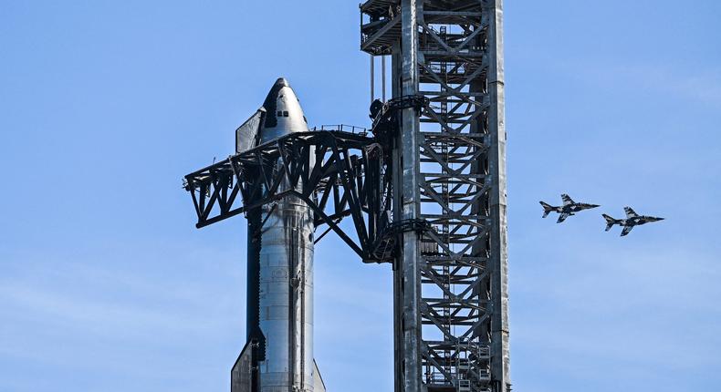 SpaceX's Starship spacecraft at Starbase in Boca Chica, Texas.CHANDAN KHANNA/Getty Images