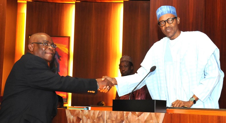 President Buhari and acting CJN Onnoghen