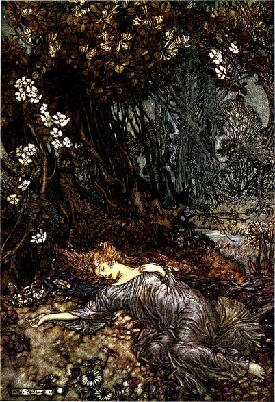 Ilustracja pochodzi ze „Snu nocy letniej” (A Midsummer Night’s Dream), (domena publiczna).  