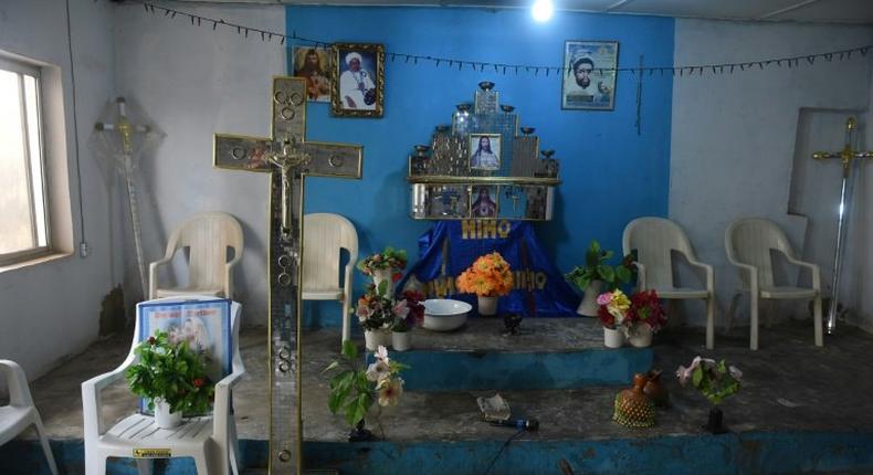 The pulpit is abandoned after shadowy gang dubbed the Badoo killed four worshippers in the Crystal Church of God at Owode Onirin in Lagos, on July 7, 2017