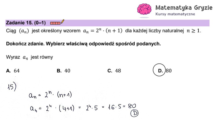 Arkusz CKE i odpowiedzi. Matematyka, poziom podstawowy formuła 2023 - zadanie 15