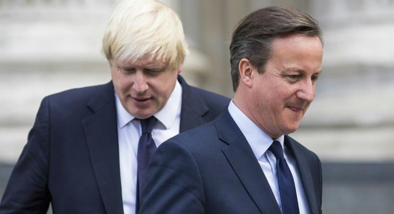 Former prime minister David Cameron, pictured in 2015 with then-London Mayor Boris Johnson, refused to apologise for calling the Brexit referendum