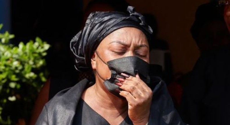 Afia Schwarzenegger in tears