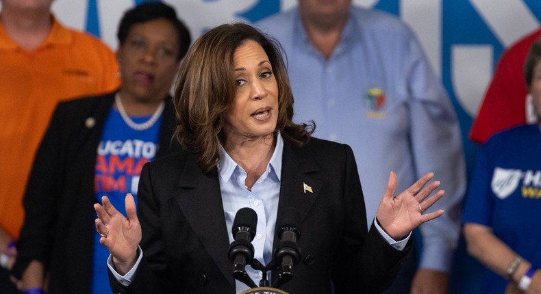 Kamala Harris has pledged to appoint a Republican to her cabinet. It's far from clear who that would be.Scott Olson/Getty Images