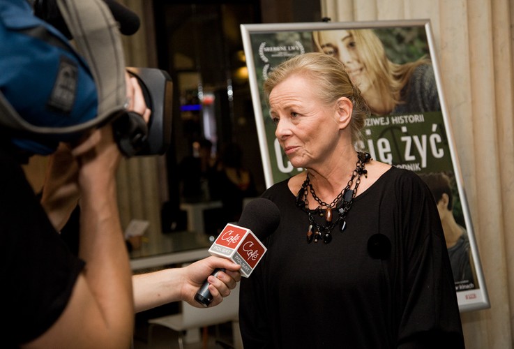 Anna Nahrebecka na premierze 'Chce się żyć'