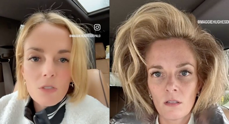 Maggie DePalo was not expecting the blowout to look like it did.Screenshot/TikTok - maggiehughesdepal