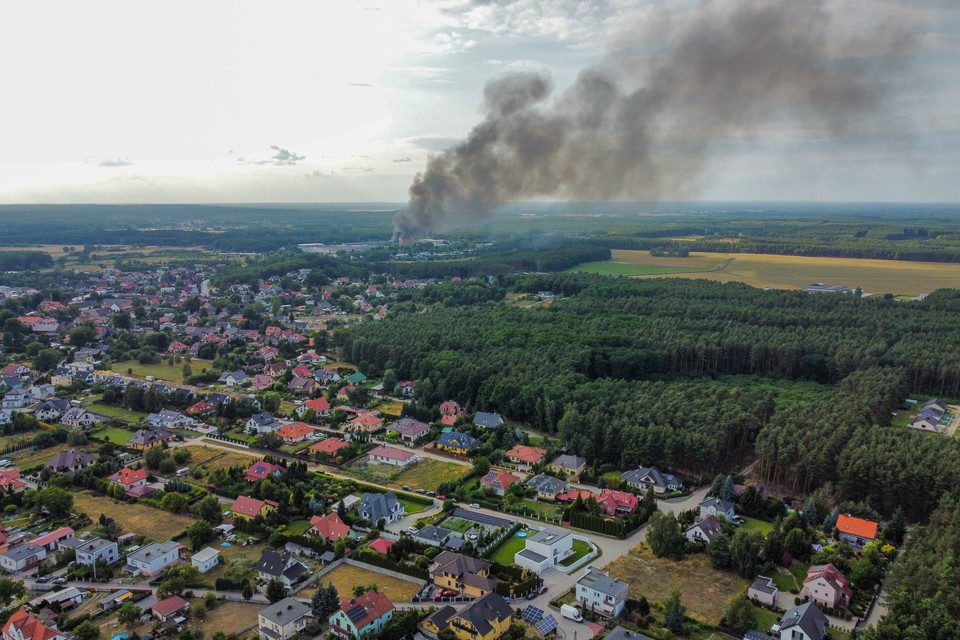 Pożar hali z niebezpiecznymi odpadami w Zielonej Górze