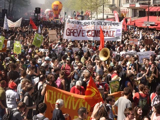 Protesty we Francji przeciwko reformom Macrona. 