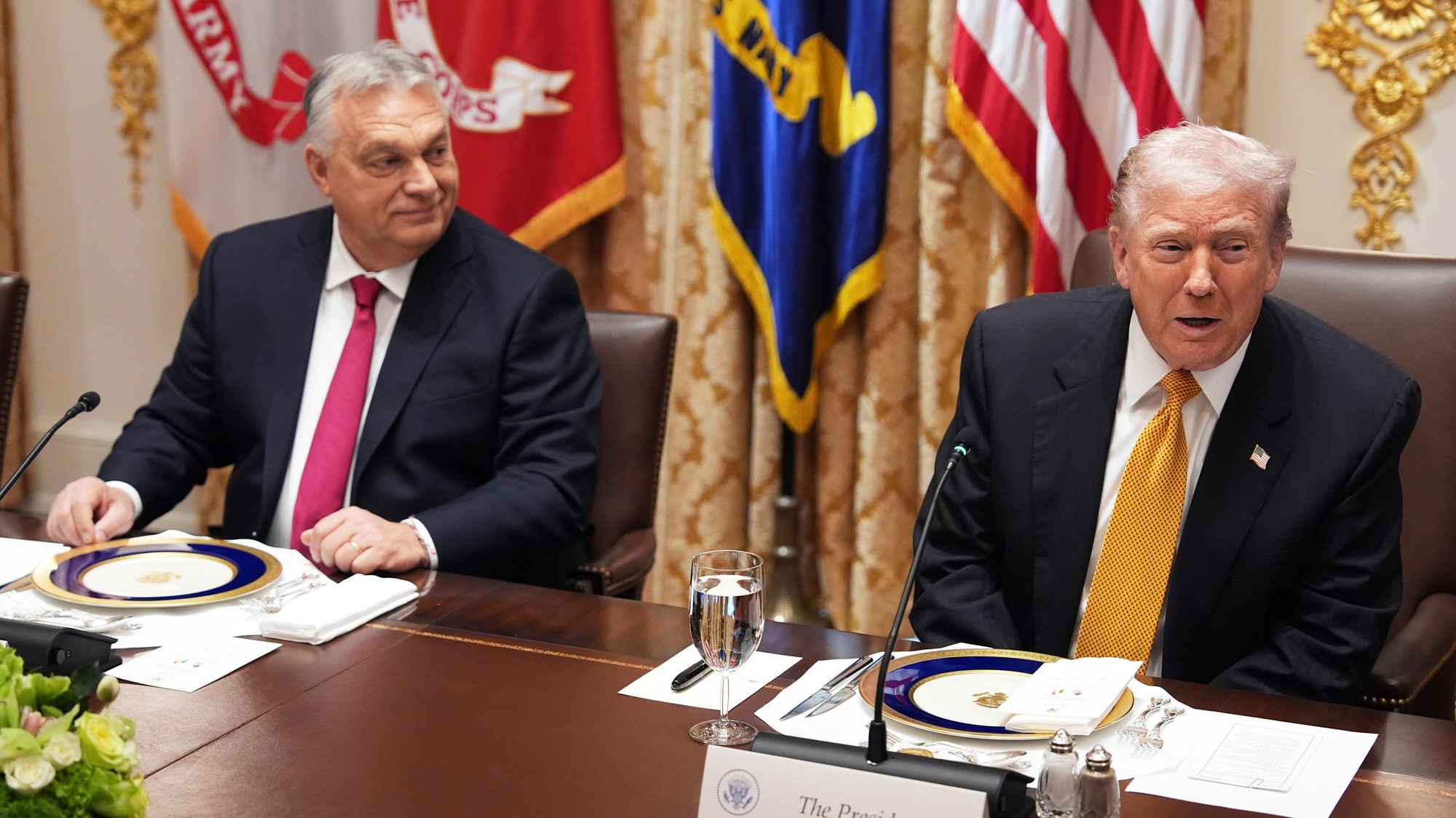 Americký prezident Donald Trump a maďarský premiér Viktor Orbán.