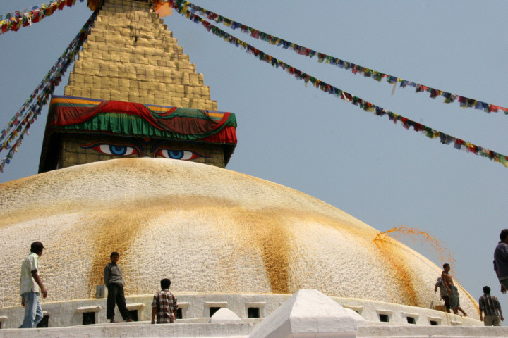 Nepal - Kathmandu, wszystkowidzące oczy Buddy