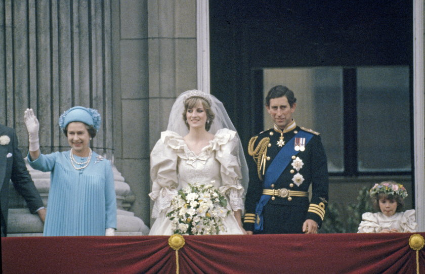 Królowa Elżbieta II, księżna Diana, książę Karol