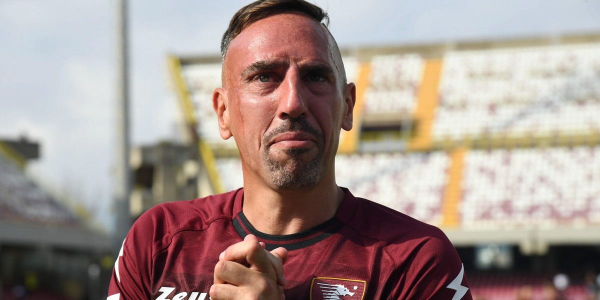 Franck Ribery nie mógł powstrzymać łez.