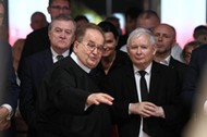 Zbliża się kampania wyborcza. Na zdjęciu ojciec Tadeusz Rydzyk, Jarosław Kaczyński, Piotr Gliński i Mateusz Morawiecki, Jacek Sasin