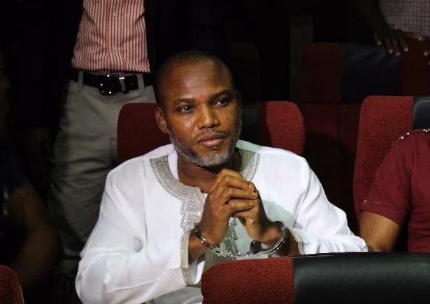 Nnamdi Kanu on trial in 2017 