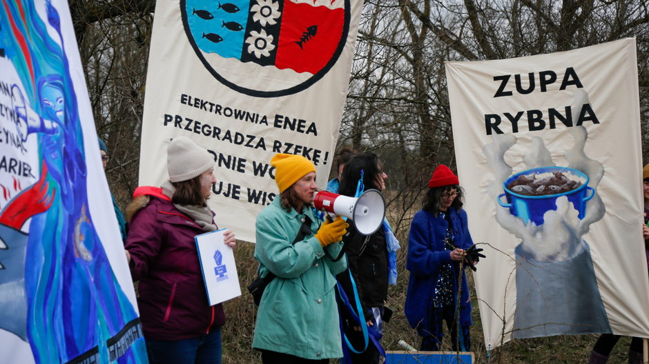 Siostry Rzeki protestowały pod elektrownią w Kozienicach