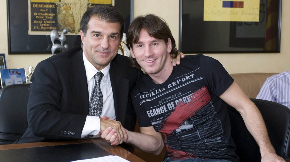 Joan Laporta i Leo Messi, 2009 r.