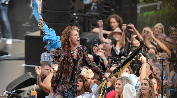 Steven Tyler bandája harmadjára jön Magyarországra, ezúttal a Puskás Arénában lépnek fel. /Fotó: Profimedia