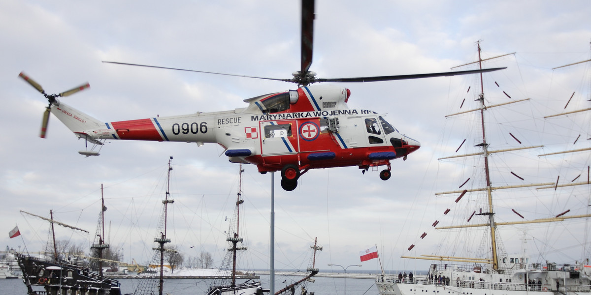 Polski helikopter ratunkowy w akcji