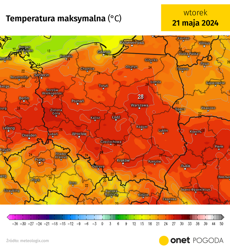 Dziś w części Polski zrobi się gorąco. Temperatura sięgnie nawet 28 st. C
