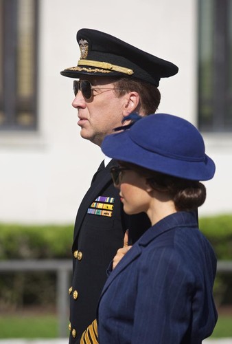 Weronika Rosati i Nicolas Cage na planie 'USS Indianapolis: Man of Courage'